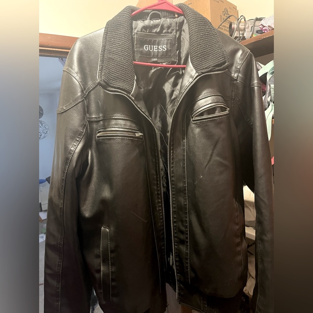 Guess leather jackets